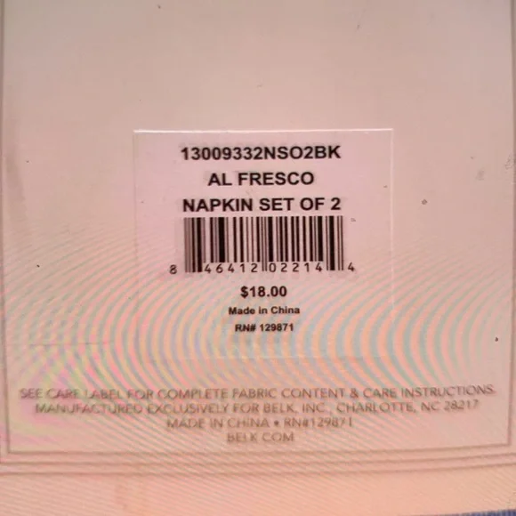 NEW ModernSouthernHome Al Fresco 4 Sets of 2 Napkins. 52% Cotton & 48% Polyester - Picture 3 of 12